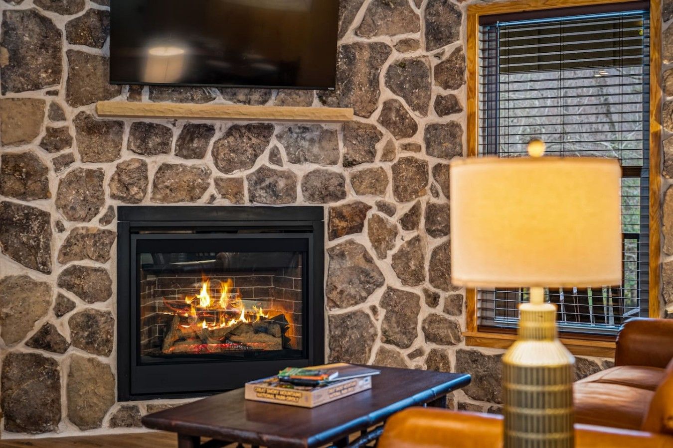 Stone Fireplace