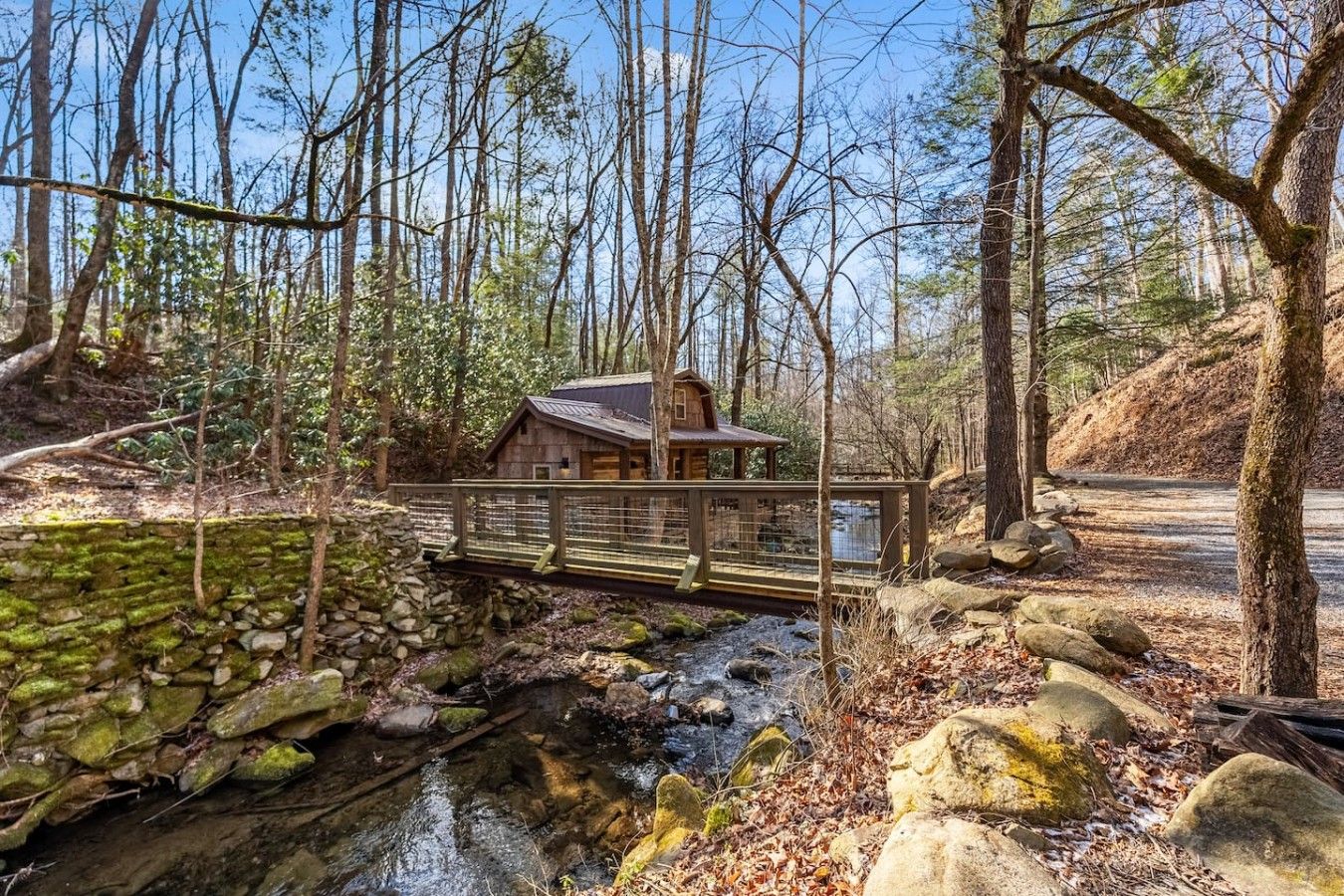 Down the Creek Cabin B beside the creek